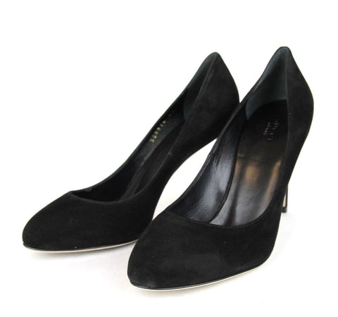 Gucci Heels Black Suede Interlocking - Gucci Shoes Women