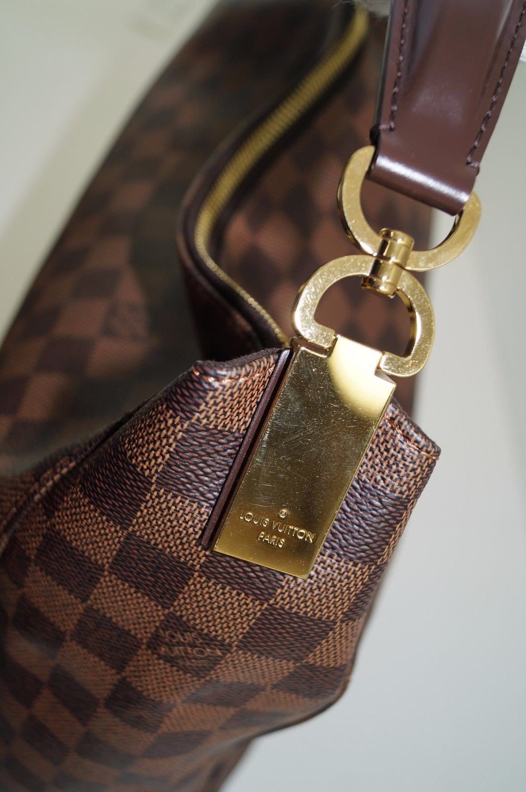 Louis+Vuitton+Portobello+Shoulder+Bag+Brown+Leather for sale