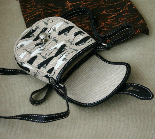 $445 Authentic Tod's Multi-color Canvas Black Trim Crossbody Messenger Bag E1862 - Dallas Designer Handbags
