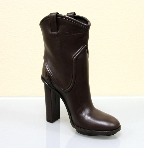 Gucci Runway Leather Platform Boots - Made in Itlay | brown leather