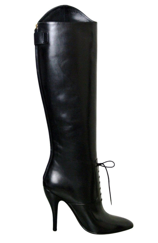 Gucci Leather Elizabeth High Heel Riding Boots - Dallas Designer 