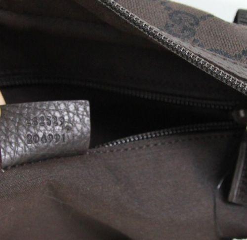 Gucci 282529 Unisex Brown Canvas Shoulder Laptop Bag Tote Handbag - Fi