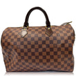 LOUIS VUITTON Speedy 35 Damier Ebene Satchel Bag Brown