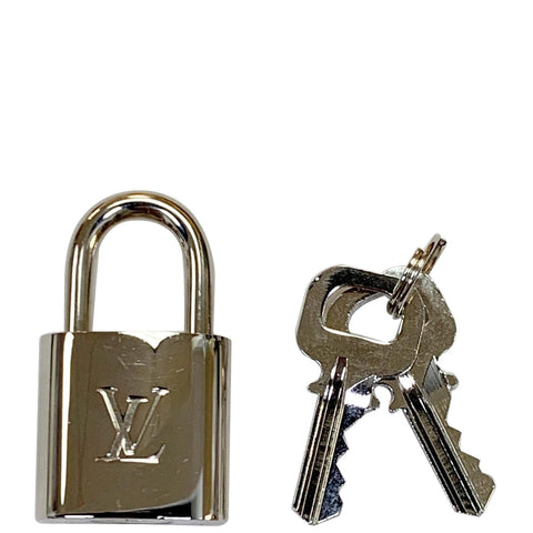LOUIS VUITTON Padlock and 2 Keys Silver Bag Charm Number 309/310