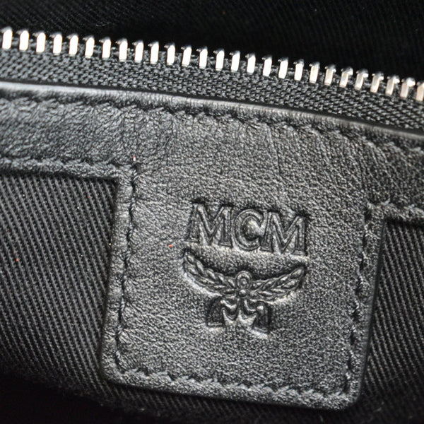 MCM Klassik Monogram Print Leather Tote Bag Black