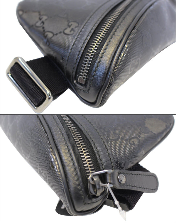 GUCCI GG Imprime Monogram Waist Bum Bag Black 233269