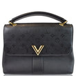 LOUIS VUITTON Very One Handle Monogram Leather Shoulder Bag Black
