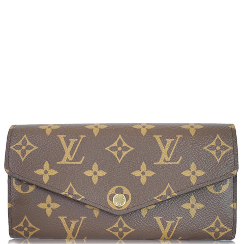 LOUIS VUITTON Monogram Canvas Sarah Wallet Rose Ballerine