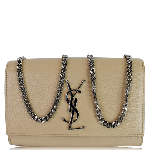 YVES SAINT LAURENT Kate Medium Leather Crossbody Bag Beige