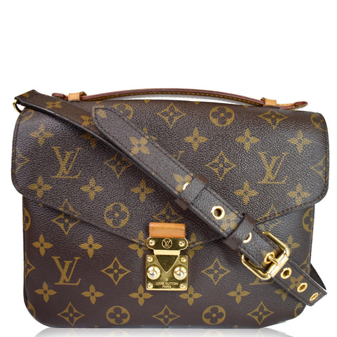 LOUIS VUITTON Metis Pochette Monogram Canvas Crossbody Bag Brown