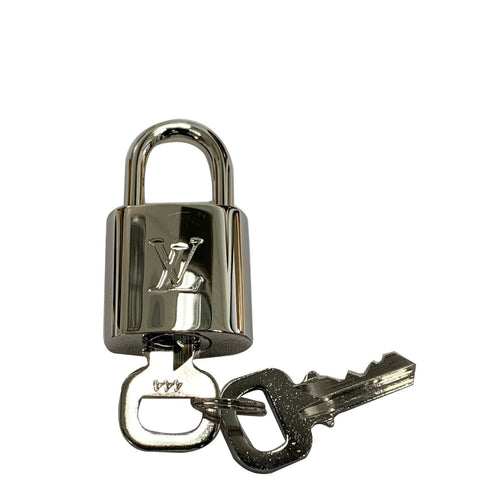 LOUIS VUITTON Padlock and 2 Keys Silver Bag Charm Number 444