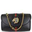 Gucci Rajah Small Web Leather Shoulder Bag Black