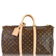 LOUIS VUITTON Keepall 50 Bandouliere Monogram Canvas Travel Bag Brown