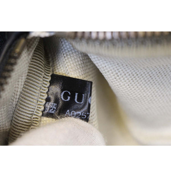 GUCCI Print Leather Black Belt Waist Bum Bag Medium 530412