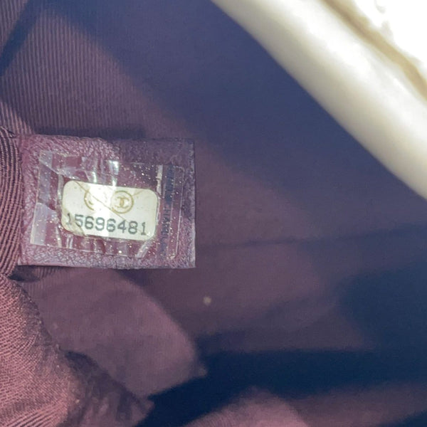 CHANEL French Riviera Quilted Caviar Leather Hobo Bag White