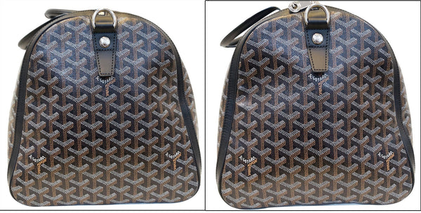 GOYARD Black Canvas Chevron Croisiere 50 Travel Bag
