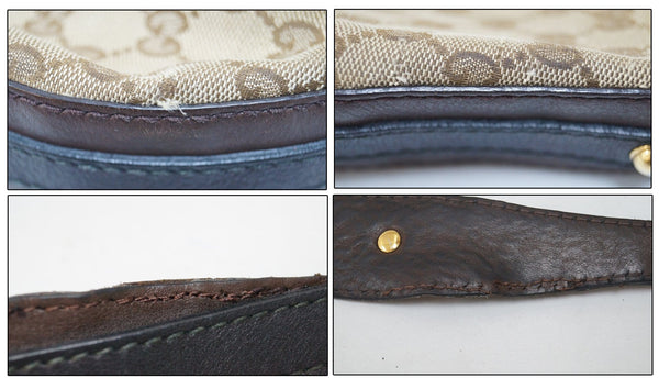 GUCCI Beige/Ebony GG Canvas Interlocking G Medium Hobo Bag