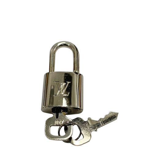 LOUIS VUITTON Padlock and 2 Keys Silver Bag Charm Number 320