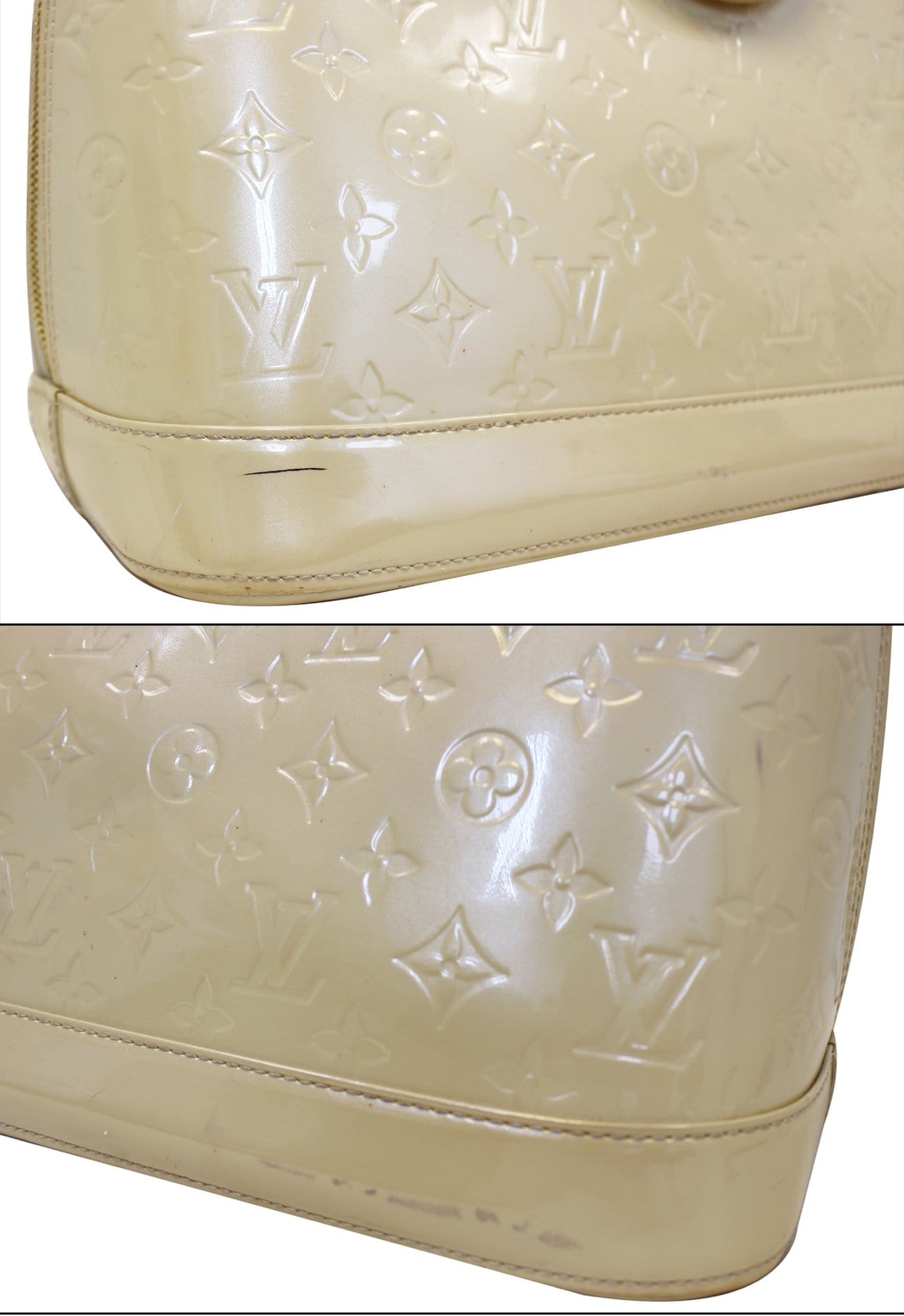 Louis Vuitton Vernis Alma MM - Burgundy Handle Bags, Handbags - LOU483383
