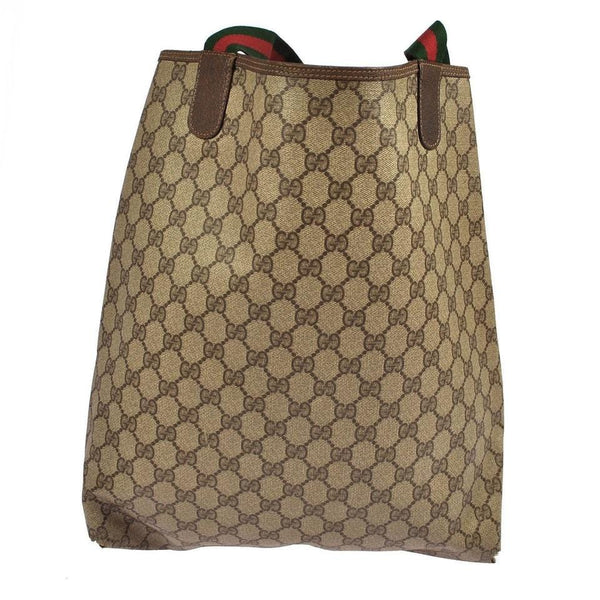 Gucci Pvc Leather Brown Beige, Brown Tote Bag E1047 - Dallas Designer Handbags