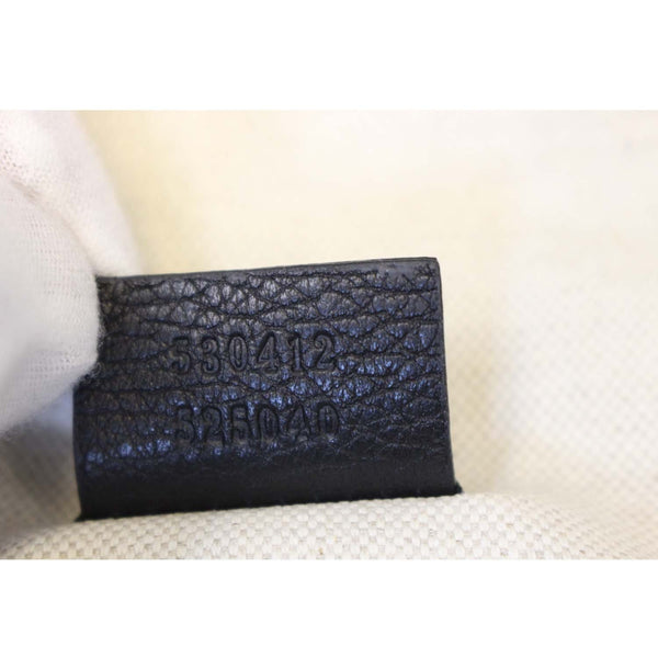 GUCCI Print Leather Black Belt Waist Bum Bag Medium 530412