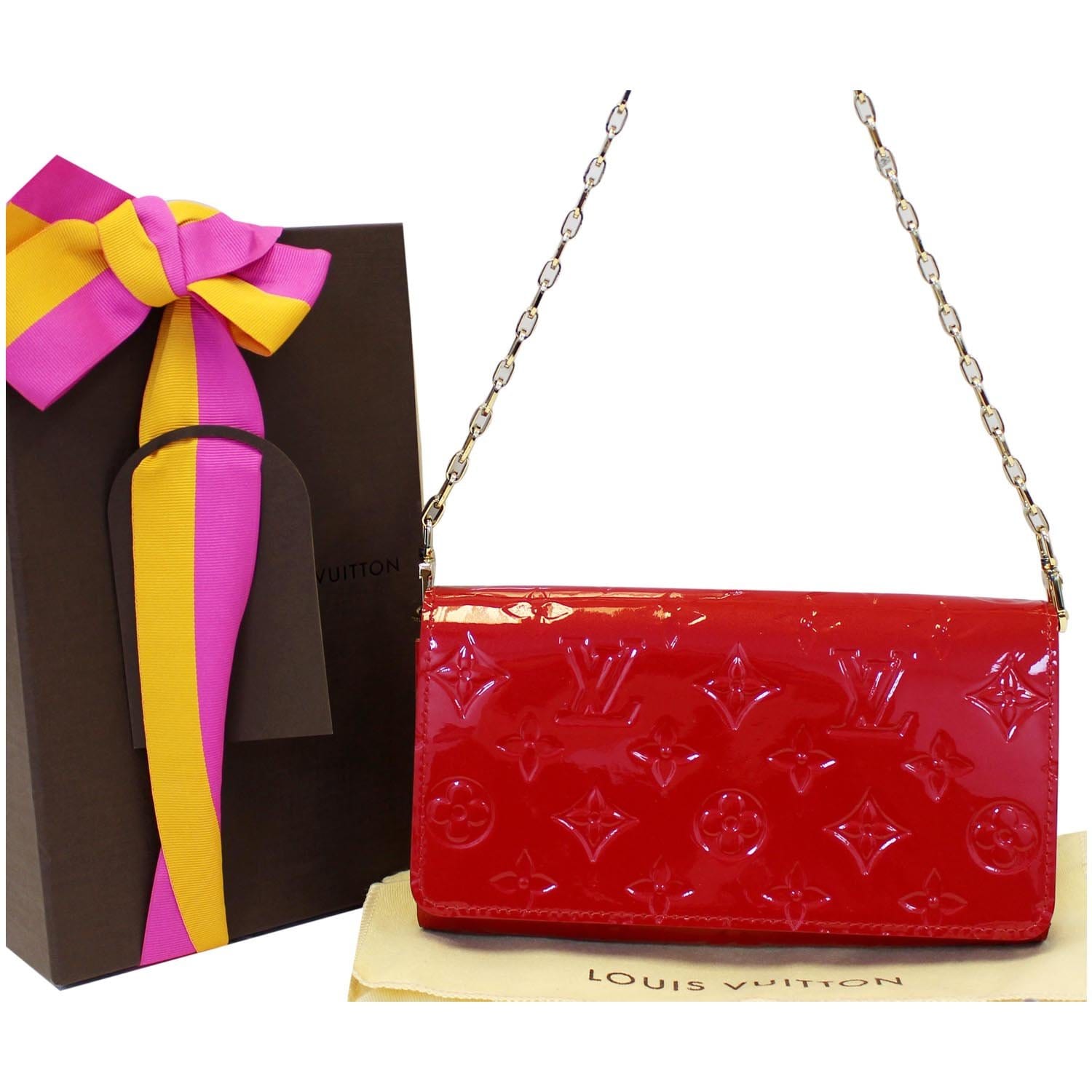 Louis Vuitton Sarah Light Red Monogram Vernis Leather Wallet