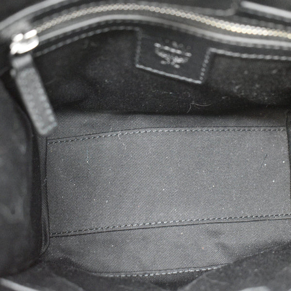 MCM Klassik Monogram Print Leather Tote Bag Black