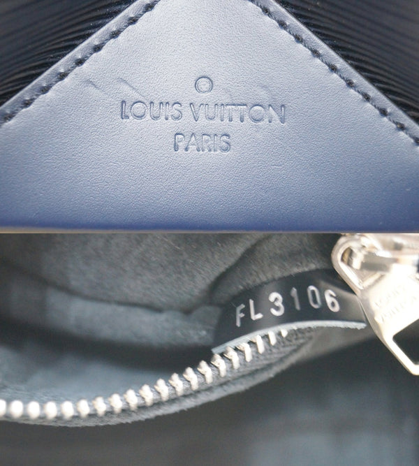 LOUIS VUITTON Blue Epi Leather Kleber MM Shoulder Bag 