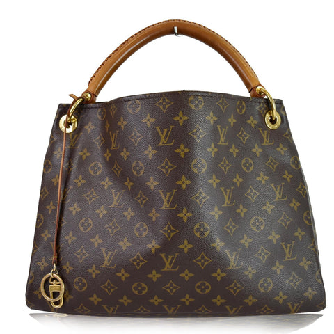 LOUIS VUITTON Artsy MM Monogram Canvas Shoulder Bag Brown