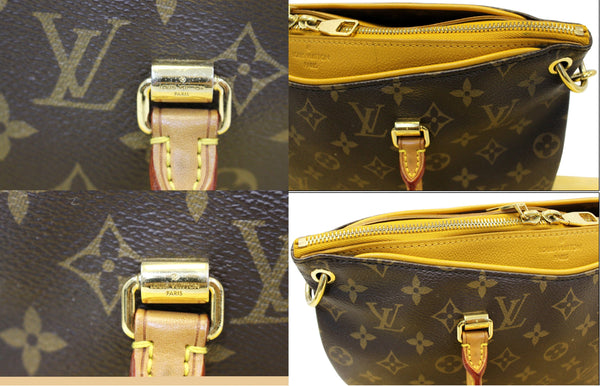 LOUIS VUITTON Safran Monogram Canvas Pallas 2Way Shoulder Bag