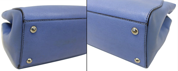 Fendi Roma Petite 2 Jours Blue Leather bag - corner view