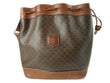 Celine Macadam PVC Leather Brown Drawstring Shoulder Bag E1241 - Dallas Designer Handbags