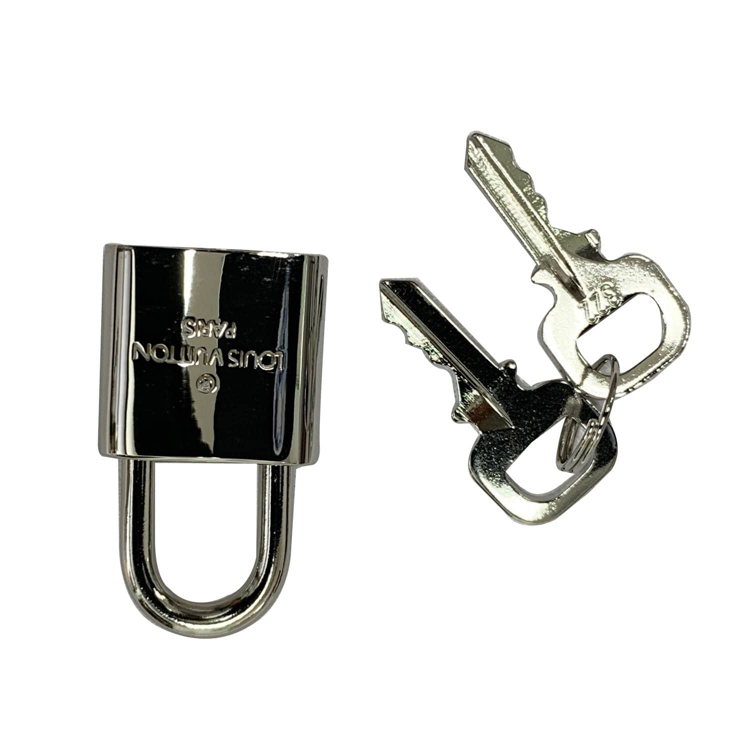 lv silver padlock