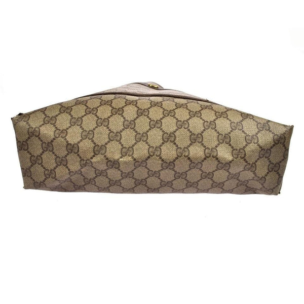 Gucci Pvc Leather Brown Beige, Brown Tote Bag E1047
