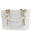 Chanel Grand Shopping Caviar Leather Tote Bag White