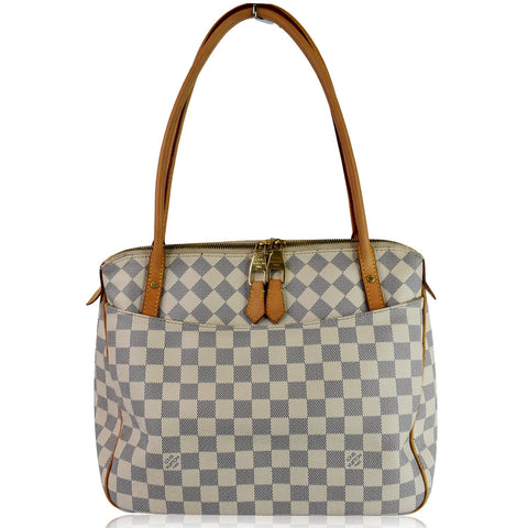 LOUIS VUITTON Figheri PM Damier Azur Shoulder Bag White