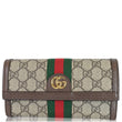 Gucci Ophidia GG Continental Supreme Canvas Wallet Beige 523153