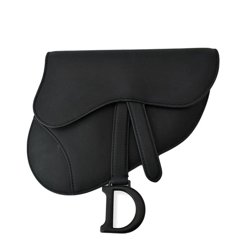 CHRISTIAN DIOR Saddle Mini Leather Shoulder Bag Black - Hot Deals