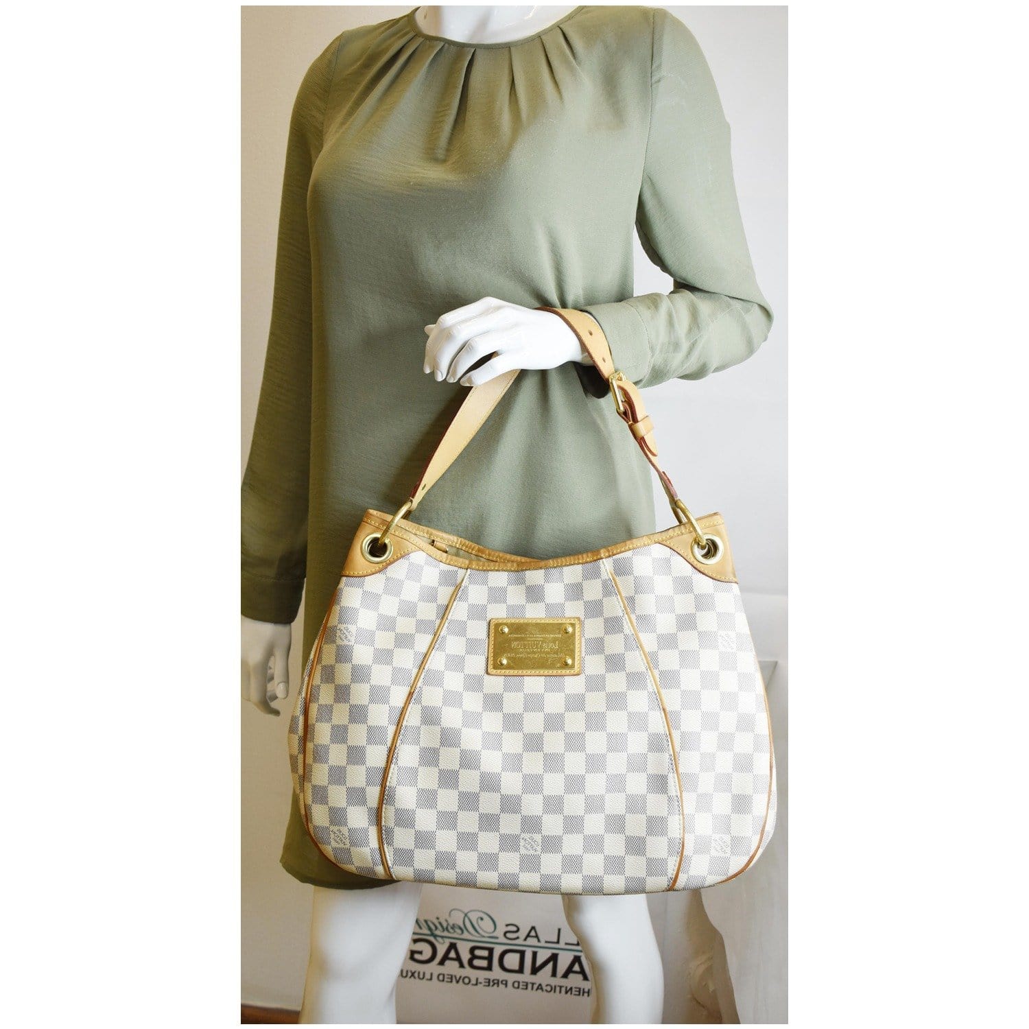 Louis Vuitton Shoulder Bag Azur Galliera PM Tote N55215 Damier Canvas White  Women's LOUIS VUITTON