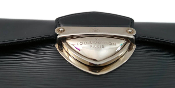 LOUIS VUITTON Montaigne Clutch Epi Noir Shoulder Bag