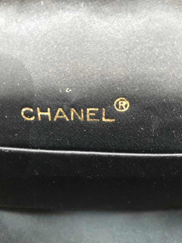 CHANEL Classic Timeless Small Satin Shoulder Bag Black