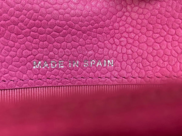  Chanel CC Caviar Leather Long Wallet Pink | made in Spain 
