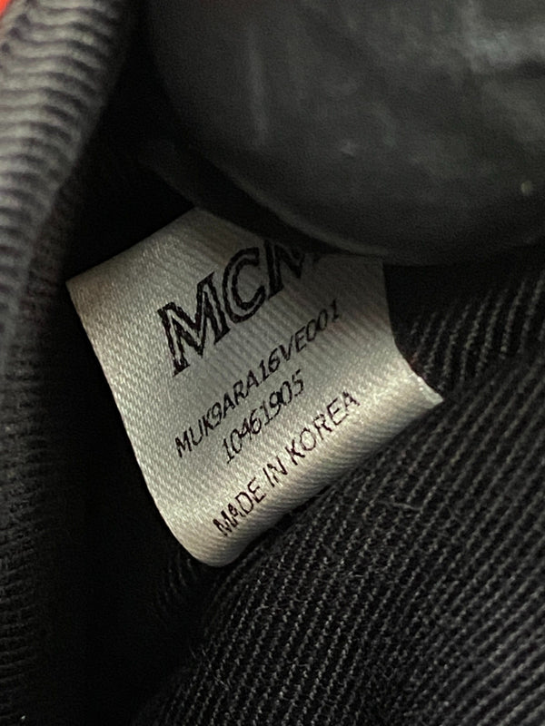 MCM Stark Estate Small Visetos Logo Leather Backpack Blue