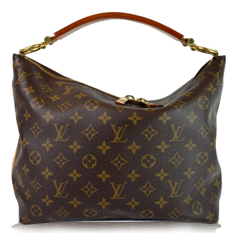 LOUIS VUITTON Sully PM Monogram Canvas Shoulder Bag Brown