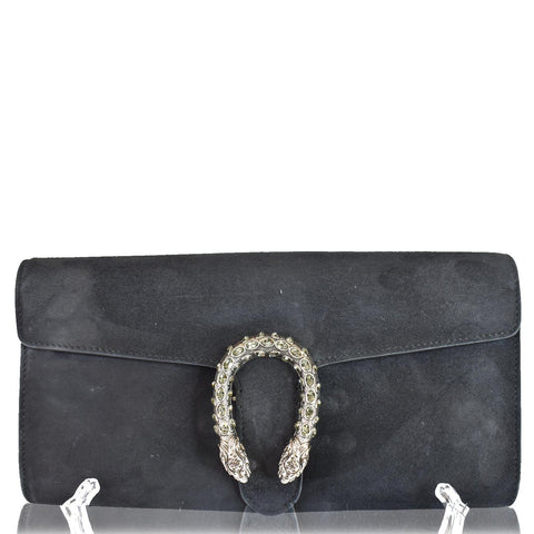GUCCI Dionysus Small Velvet Clutch Bag Black 425250