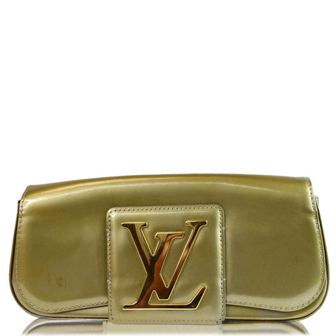 LOUIS VUITTON Sobe Pochette Vernis Leather Clutch Bag Khaki Green - Last Call