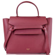CELINE Micro Belt Grained Calfskin 2Way Shoulder Bag Ruby