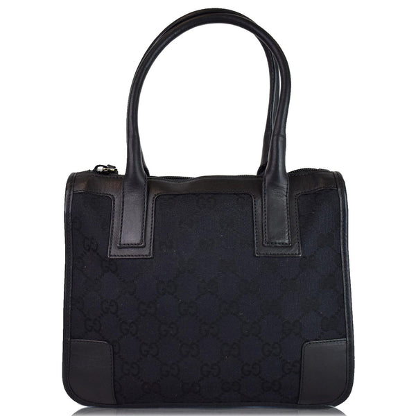 Gucci Micro GG Top Handle Leather Tote Bag﻿ Black