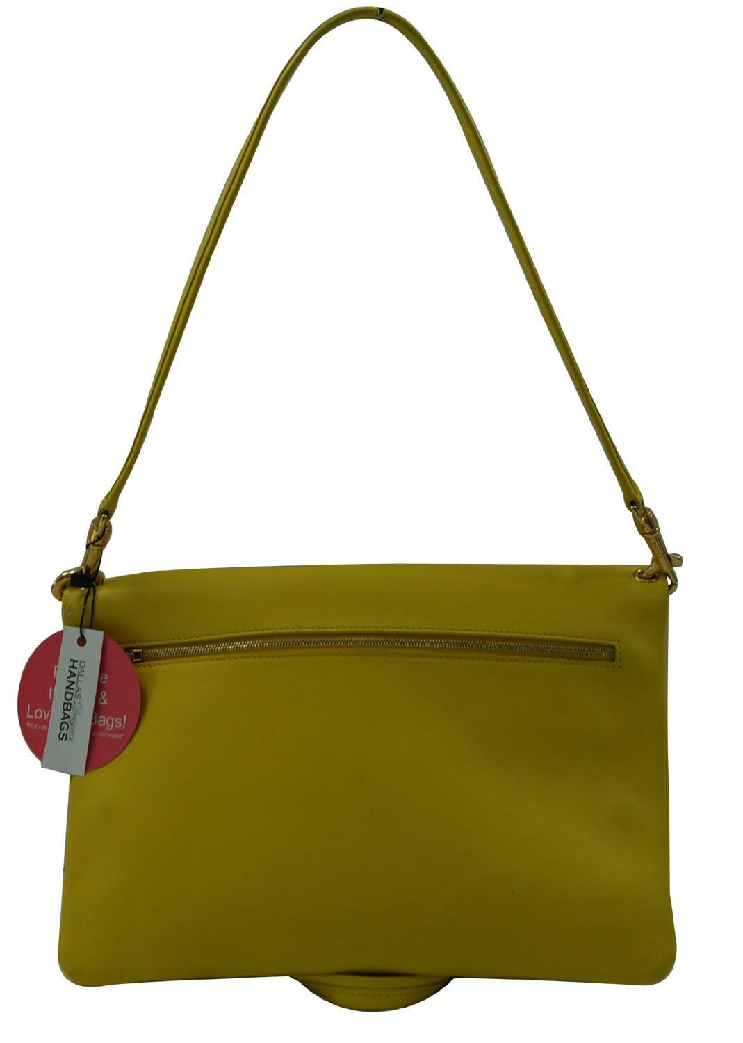 Celine Folded Hippo 3way Yellow White Leather Tote Shoulder Bag