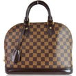 Louis Vuitton Alma Damier Ebene Satchel Bag Women-Brown
